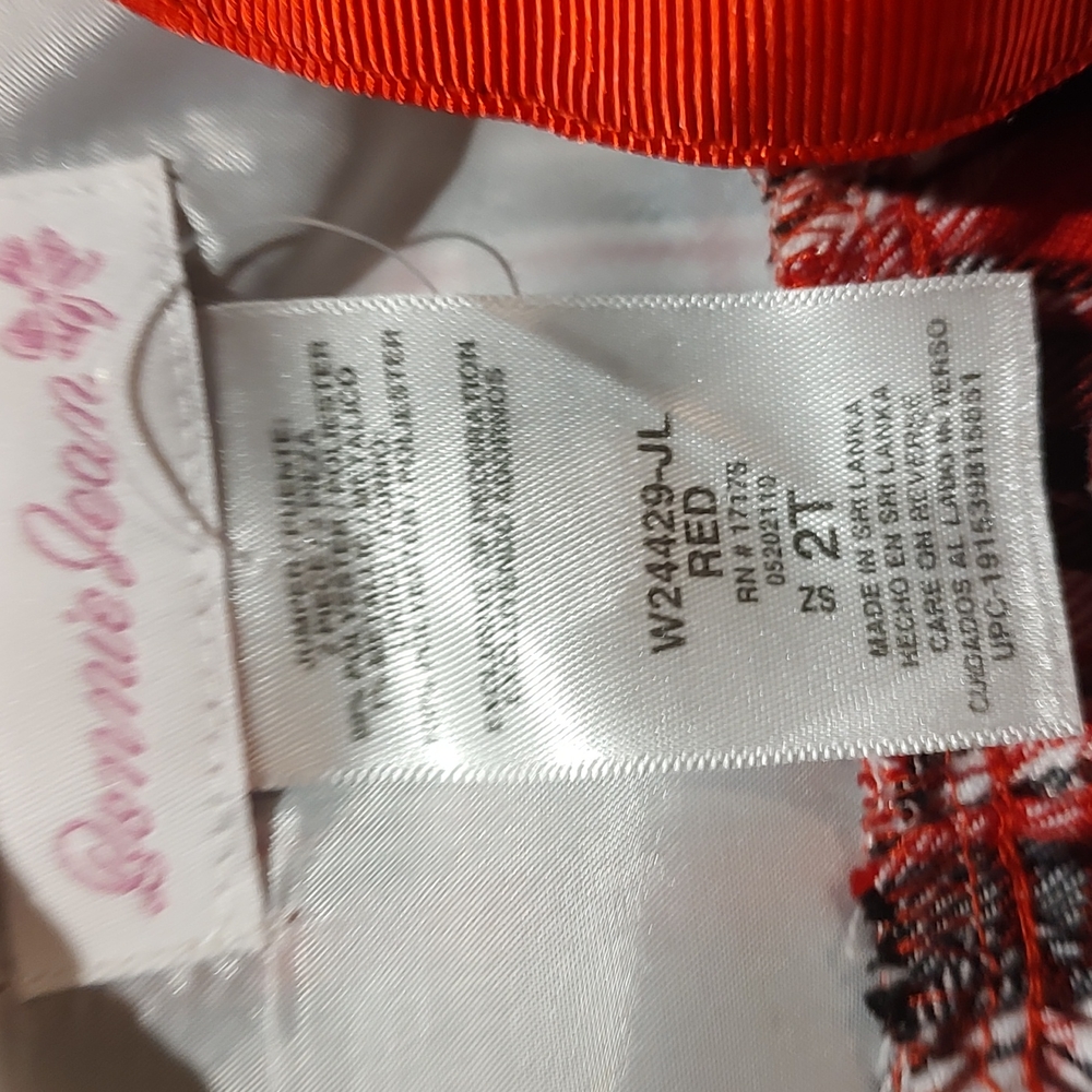 Bonnie Jean Red Paid Dress - Picture 7 of 9